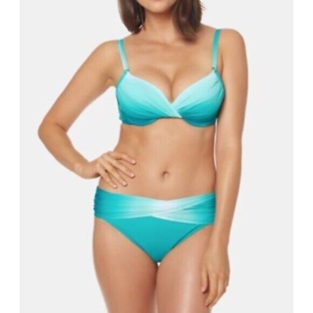 NWT Bleu Rod Beattie 8 SEA DIVE Ombre Underwire Bikini Swim Top 132229